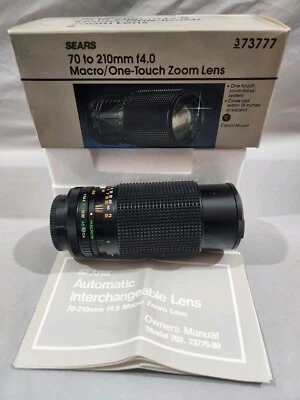 Sears Pentax 70-210mm f4.0 Macro Zoom Lens PK/KR/RK Mount Original Box - Image 1 of 4