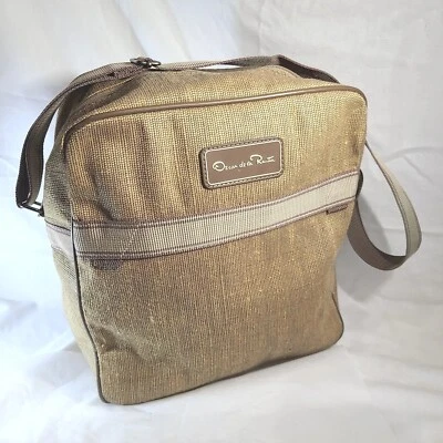Vintage Men's Oscar de la Renta 12" x 13 Tweed Shoulder Bag/carry on/overnight  - Image 1 of 4