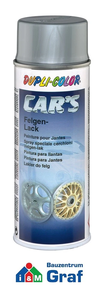 DUPLI-COLOR CAR'S Felgenlack Alu-Felgensilber 400 ml Spraydose /#871835 - Bild 1 von 1