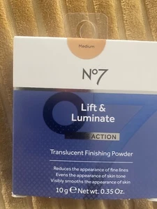 No 7 Lift & Luminate Triple Action Translucent Finishing Powder Medium Neu - Bild 1 von 3