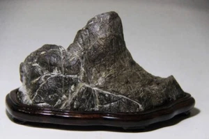 "PIEDRA BONSEKI JAPONESA 15cm/5.9" CASCADA JAPÓN BONSAI ANTIGUO Suiseki 955c - Imagen 1 de 10
