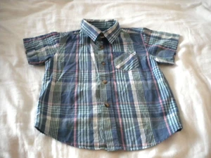 Boys short sleeved check shirt 2-3 years In Very Good Condition M & Co - Picture 1 of 3