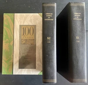 3 AMERICAN JOURNAL OF PSYCHOLOGY BOOKS - 1938, 1939, 100 YEARS DALLENBACH EVANS - Picture 1 of 8