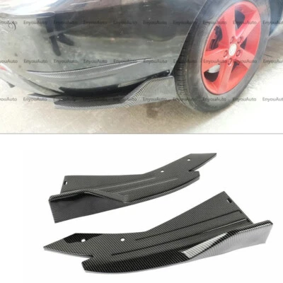 For Mazda 2 3 6 UNIVERSAL Rear Bumper Lip Spoiler Splitter Diffuser Carbon Fiber Foto 1 de 4