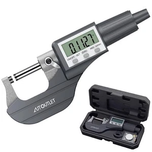 Digital Mikrometer 0-25mm Elektronisch LCD Bügelmessschrauben Mikrometerschieber - Bild 1 von 7