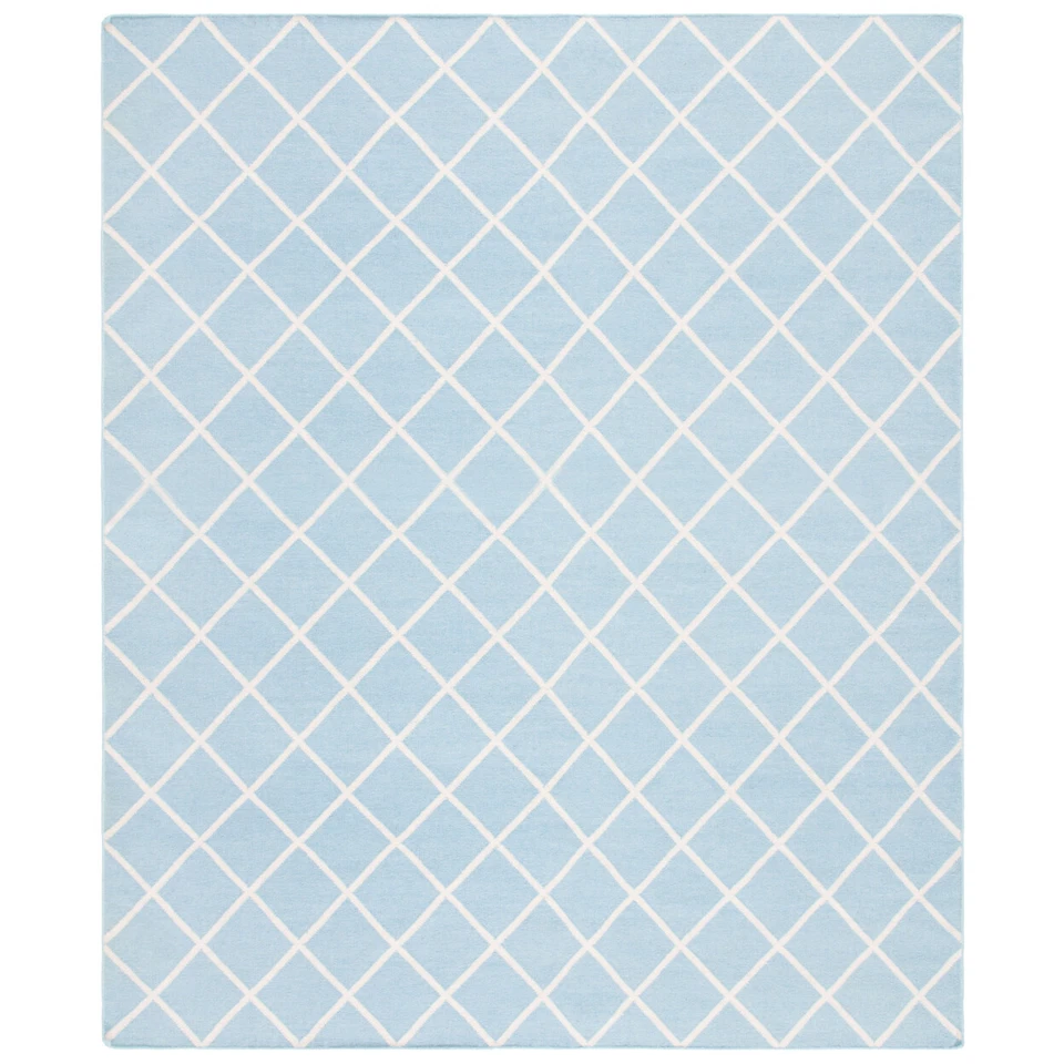 Safavieh Dhurries Light Blue Contemporary Rug - 9' ' Rugs