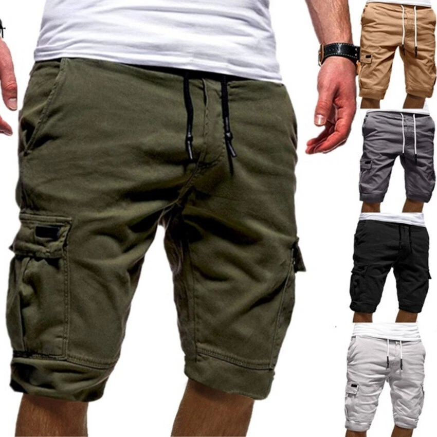 Hombres Informales Jogger Deportes Carga Pantalones Cortos Militar Combate Entrenamiento Gimnasio Pantalones Summe Foto 1 de 1