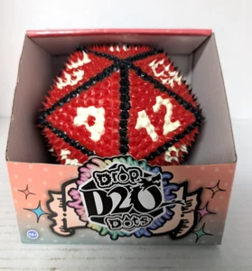Drop Dots D20 Jumbo Dice 5,5" Crimson Cinder per Rolling & Tossing 2003 Kessco - Foto 1 di 8