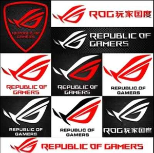 Asus ROG Republic of Gamer Metalowa naklejka logo na laptop tablet komputer stacjonarny - Zdjęcie 1 z 16