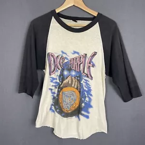 VTG 1980s Deep Purple Shirt M Perfect Strangers 3/4 Sleeve Jersey - Picture 1 of 15
