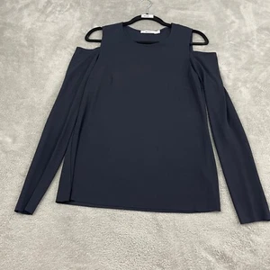 REVOLVE Bailey 44 Cheek To Cheek Top Womens M Black Stretch Cold Shoulder Slinky - Picture 1 of 16