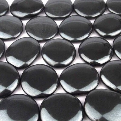 Hämatit Handschmeichler Massagestein Ø ca. 40 – 46 mm | 50 - 60 g AAA-Qualität - Bild 1 von 4