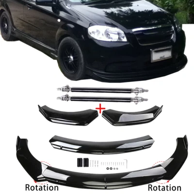 Front Bumper Lip Part Accessories Splitter Spoiler For Chevrolet Aveo Body Kits Foto 1 de 4