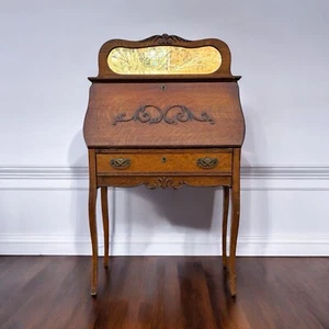 Stunning Antique Oak Secretary Desk, Antique Furniture, Solid Wood Desk, Vintage - Picture 1 of 13