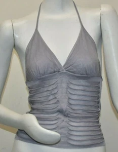 $750 NEW YSL Yves Saint Laurent Top Knit SILK Strappy Purple Halter Neck Cami M. - Picture 1 of 6