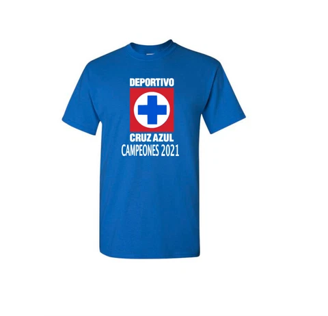 Cruz Azul La Maquina Celeste Campeon Men's  T-shirt 2021 Cover