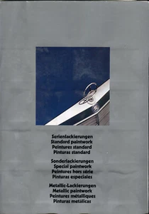 Mercedes-Benz W123 W116 R107 SL LACKFARBEN Prospekt Mehrsprachig 1981 - Bild 1 von 1