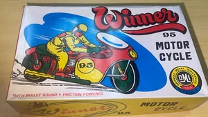 ! Winner 95 MotorCycle Oriental Metal Industries Tin Friction Powered - Picture 1 of 4