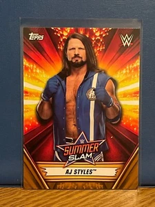 2019 Topps WWE Summerslam #29 AJ Styles wrestling card - Picture 1 of 2