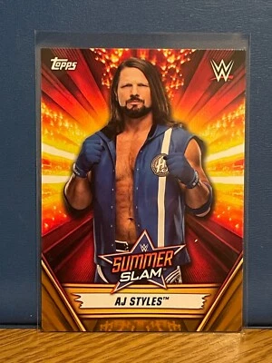 2019 Topps WWE Summerslam #29 AJ Styles wrestling card - Image 1 of 2