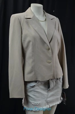 PANTOLOGY Blazer Traje Chaqueta Abrigo de Carrera Ligero Tostado 2 Botones L/S Talla 10P NUEVO NUEVO CON ETIQUETAS Foto 1 de 4