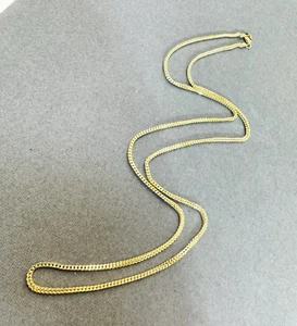 "Collar de cadena de eslabones Franco de oro amarillo de 10 quilates real de 24"" 1,8 mm" - Imagen 1 de 5