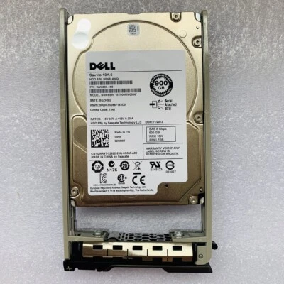 Dell 2RR9T 02RR9T Seagate ST900MM0006 900GB 10K 2.5" SAS 6Gbps HDD W Tray - Image 1 of 4