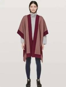 Lululemon Bundle Up Wrap NWT SPNO/SVNH Spanish Oak Reversible Merino Wool ($178) - Picture 1 of 11