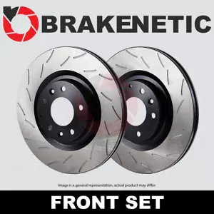FRONT SET BRAKENETIC Premium RS Slotted Brake Rotors w/BREMBO BNP62128.RS - Picture 1 of 1