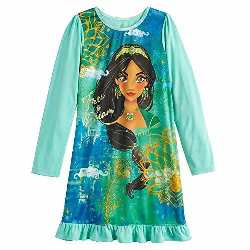 Camisón, camisón para niña verde menta Aladdin Jasmine 'Free to Dream' Foto 1 de 1