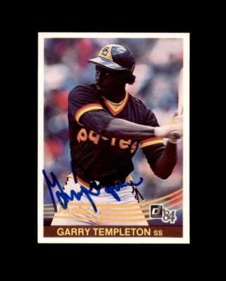 Garry Templeton Signed 1984 Donruss San Diego Padres Autograph - Image 1 of 2