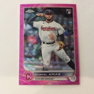 2022 Topps Chrome Update Pink Wave USC14 Gabriel Arias RC Debut Guardians