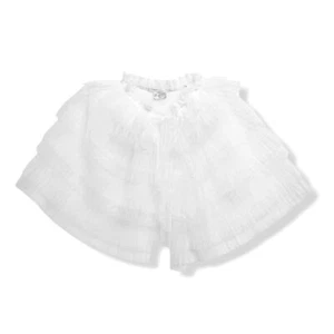 $95 Zoe Ltd Kids Girl's White "Anna" Tiered Ruffled Capelet Size M - Picture 1 of 5