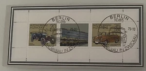 3 BRIEFMARKEN BLOCK SATZ aus DDR AUTOMOBILBAU in ZWICKAU - Bild 1 von 2