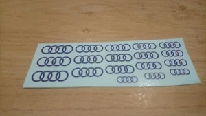 Waterslide Decals Nasschiebebilder 1:12 1:18  1:20 1:24 1:43 1:48 Audi Blue - Photo 1/1