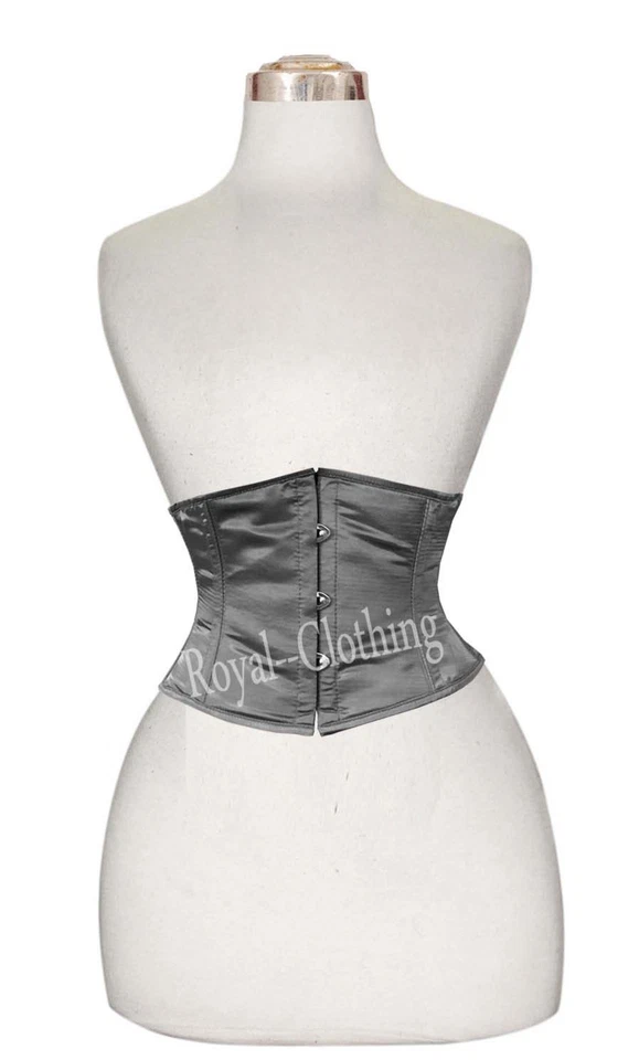 Corsé de satén debajo del busto entrenamiento cintura doble acero deshuesado cintura 8079S Foto 1 de 4