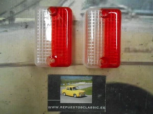 PI246 PI4 JUEGO TULIPAS PILOTO ROJO/BLANCO LATERAL CAMION REMOLQUE CARAVANA - Imagen 1 de 2