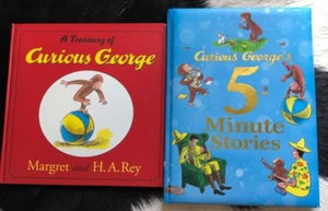 Curious George's 5-Minute Stories by H.A. Rey Bedtime Stories Books Kids Lot 2 - Picture 1 of 12