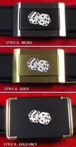 CRAP'S DICE - CUSTOM BELT BUCKLE - Picture 1 of 1