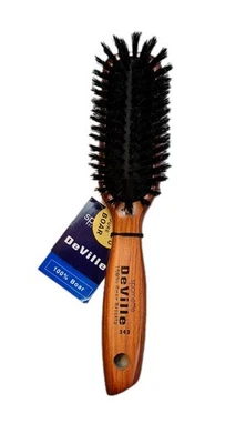 Elegant DeVille Oval Hair Styling Brush  100% Boar Bristle Spornette  - Image 1 of 4