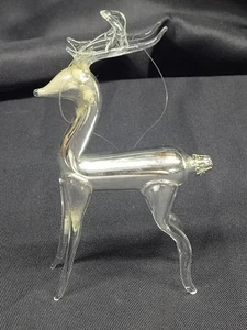 1920s GERMANY Hand Blown Mercury Glass 5" Reindeer Stag Bimini ? - Picture 1 of 14