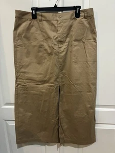 A New Day Damen Rock braun Reißverschluss Gummibund Frontschlitz Rock XXL neu ohne Etikett - Bild 1 von 11