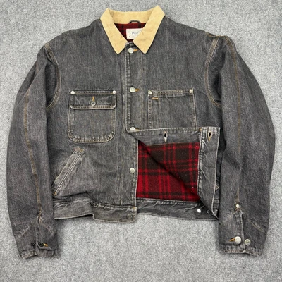 Chaqueta de mezclilla Polo Ralph Lauren para hombre M cuello de pana manta a cuadros forrada EE. UU. Foto 1 de 4