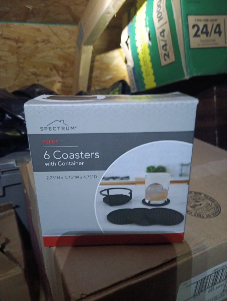 Posavasos de 6 piezas con contenedor Foto 1 de 2