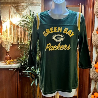 Camiseta M de los Green Bay Packers para mujer | Camiseta de fútbol americano estilo vintage de la NFL Wisconsin Foto 1 de 4