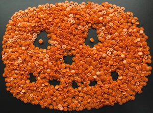 Small Plastic Shank Buttons Pumpkin Orange Crafts Sewing Costume 1.25 Pound Lot - Picture 1 of 6