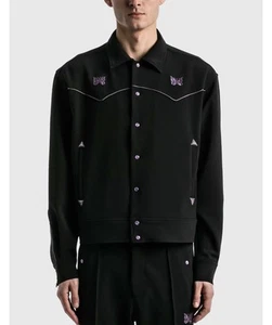 Needles black Piping Cowboy Jacket Size L - Picture 1 of 11