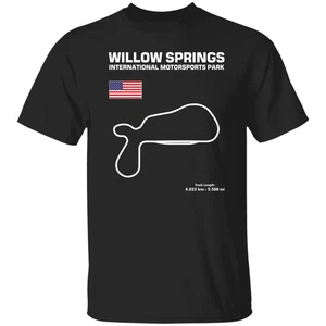 Willow Springs International Motorsports Park Track Outline Serie Baumwoll-T-Shirt - Bild 1 von 68