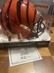 Myles Murphy Cincinnati Bengals Signed Autograph Speed Mini Helmet Fanatics COA - Picture 1 of 5
