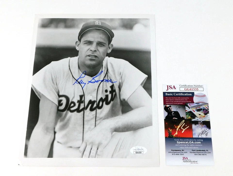 Ray Boone Signed 8 x 10 B & W Photo Tigers JSA Auto - Image 1 of 3